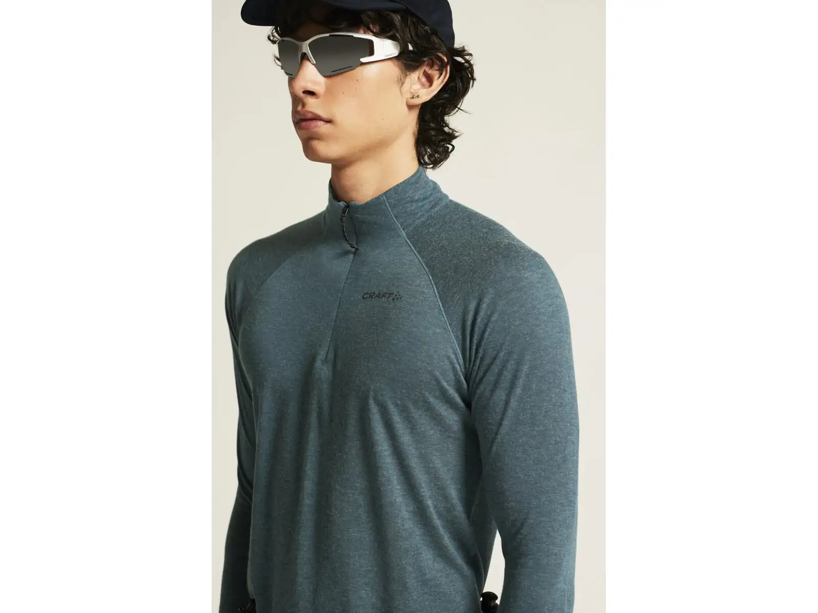 Craft ADV SubZ Wool men's running shirt long sleeve green