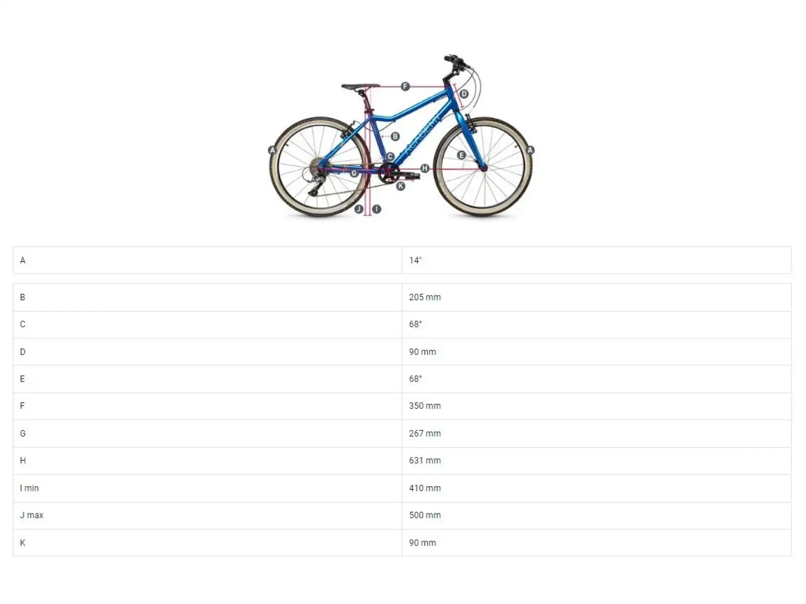 Academy Grade 2 children's bike 14" red