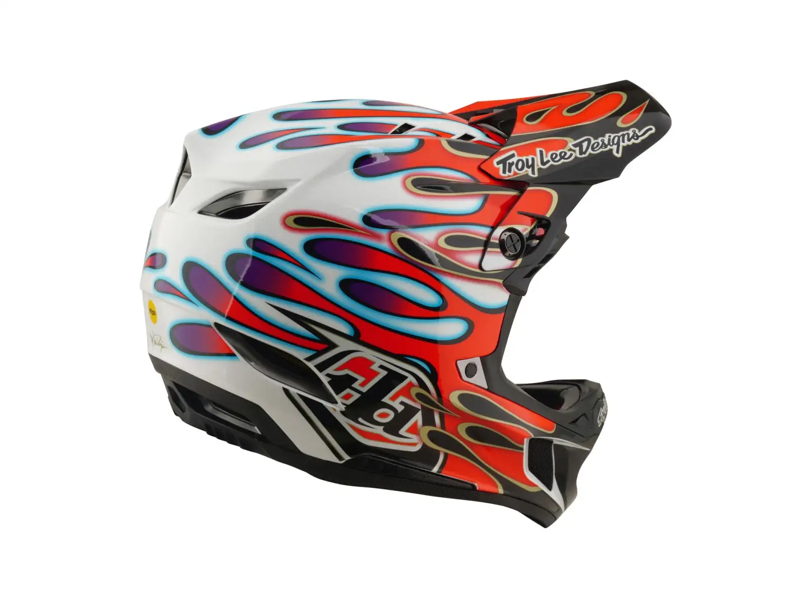 Troy Lee Desing D4 Composite Mips helmet White/Red