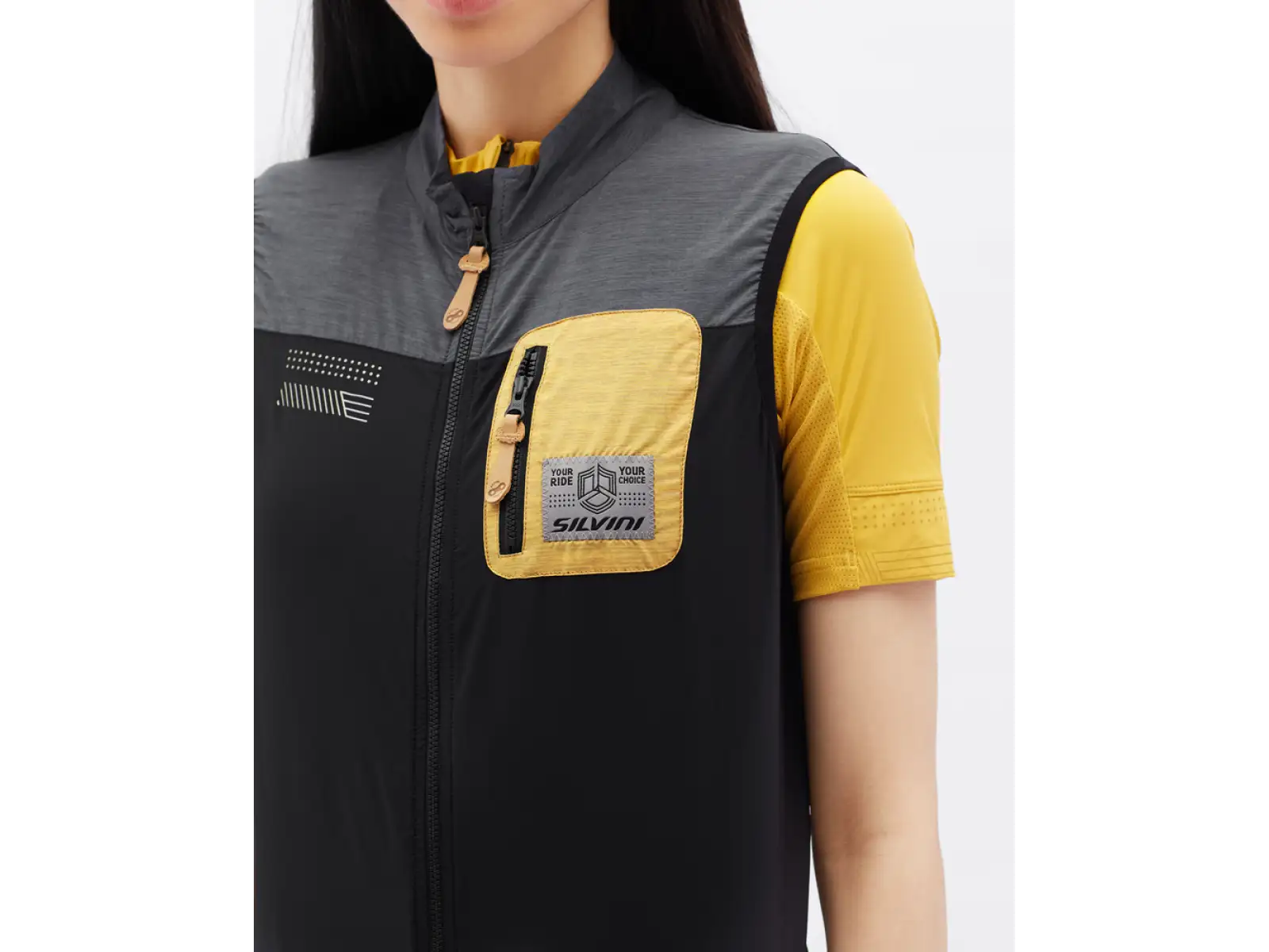 Silvini Caira women's gravel vest Charcoal/Tiger