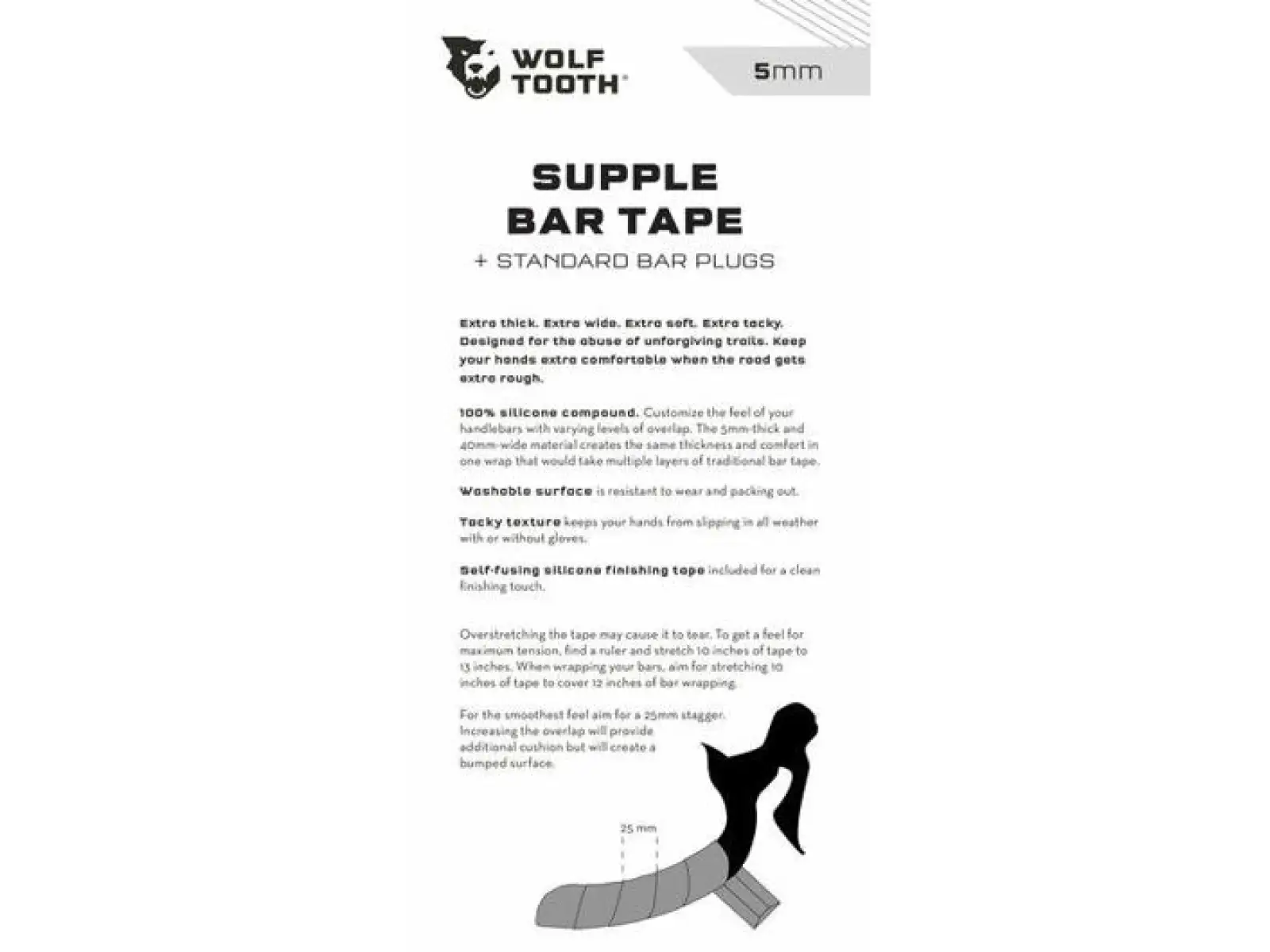 Wolf Tooth Supple Tape bar tape Black