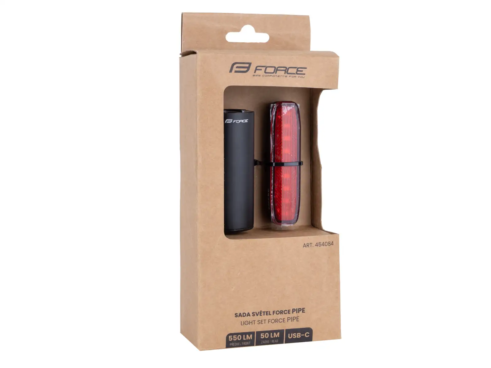 Force Pipe USB set lights front + rear black