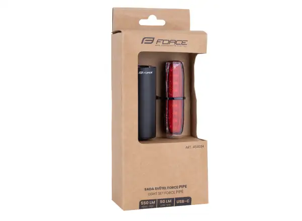 Force Pipe USB set lights front + rear black
