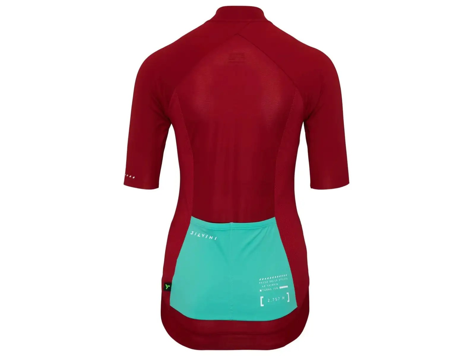 Silvini Stelvia women's jersey short sleeve Merlot/Ocean