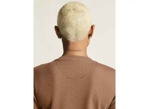 Craft Wool Waffle women's shirt long sleeve brown