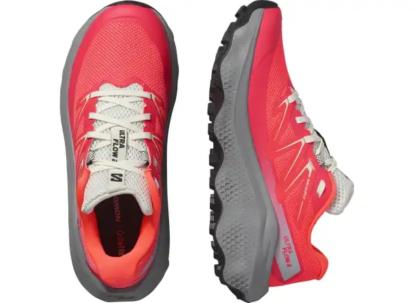 Salomon Ultra Flow 2 women's running shoes Coral Neon Flame/Gull/Icicle