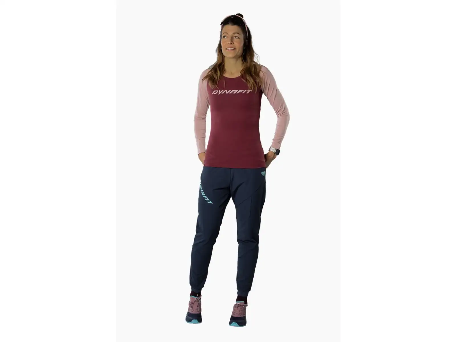 Dynafit 24/7 women's shirt long sleeve Burgundy