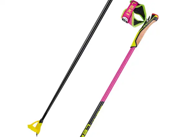Leki PRC 750 cross-country poles neon pink/neon yellow/black