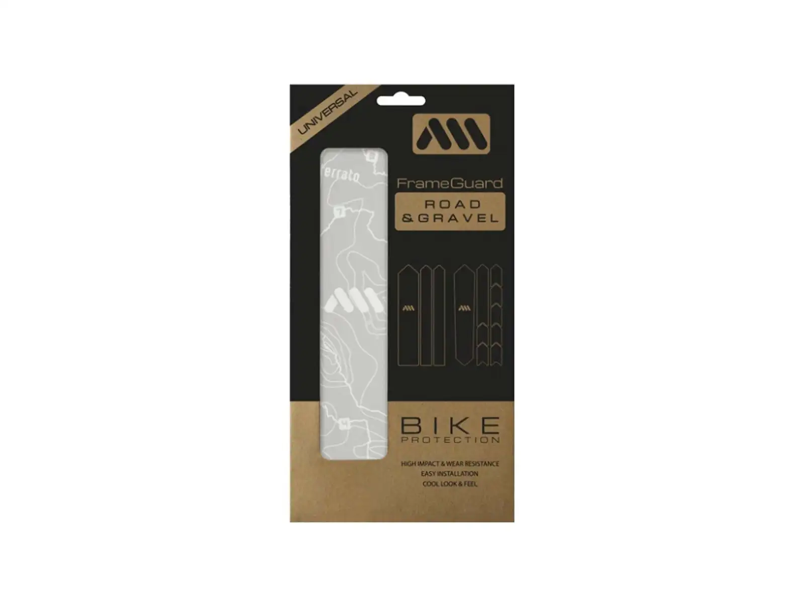 All Mountain Style frame protection stickers Gravel/Road Sterrato White
