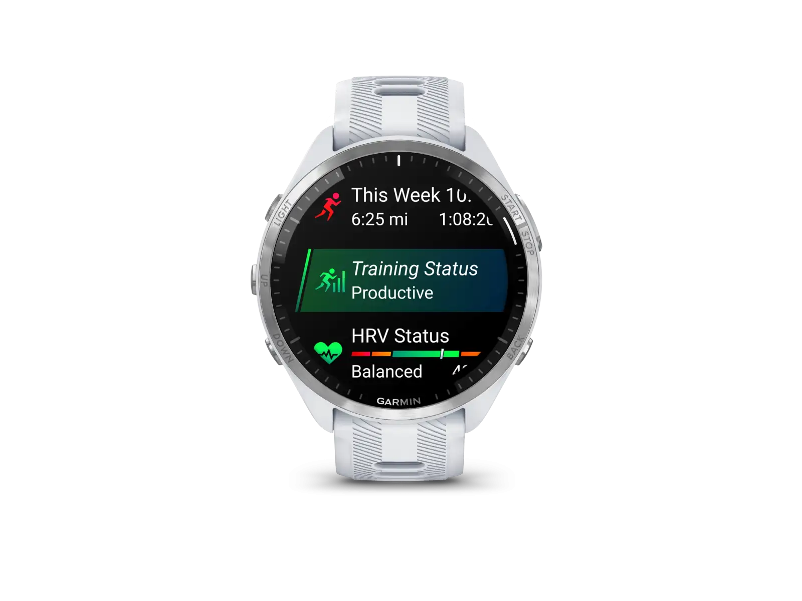 Garmin Forerunner 965 smart watch Silver Titan/White