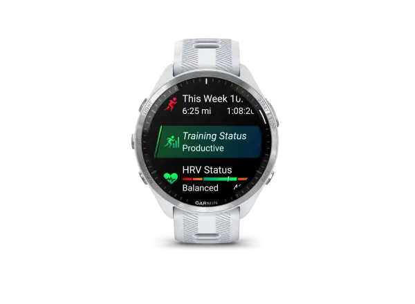 Garmin Forerunner 965 smart watch Silver Titan/White