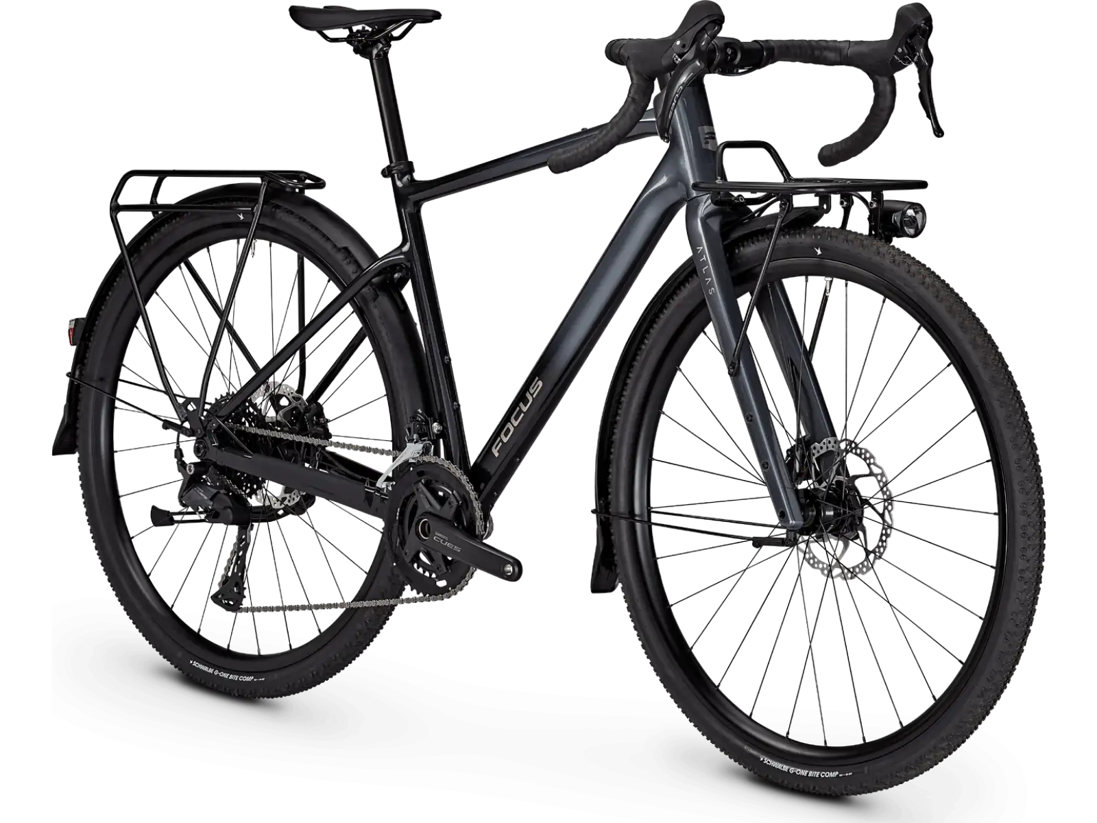 Focus Atlas 6.8 EQP gravel bike Steelgrey/Diamondblack