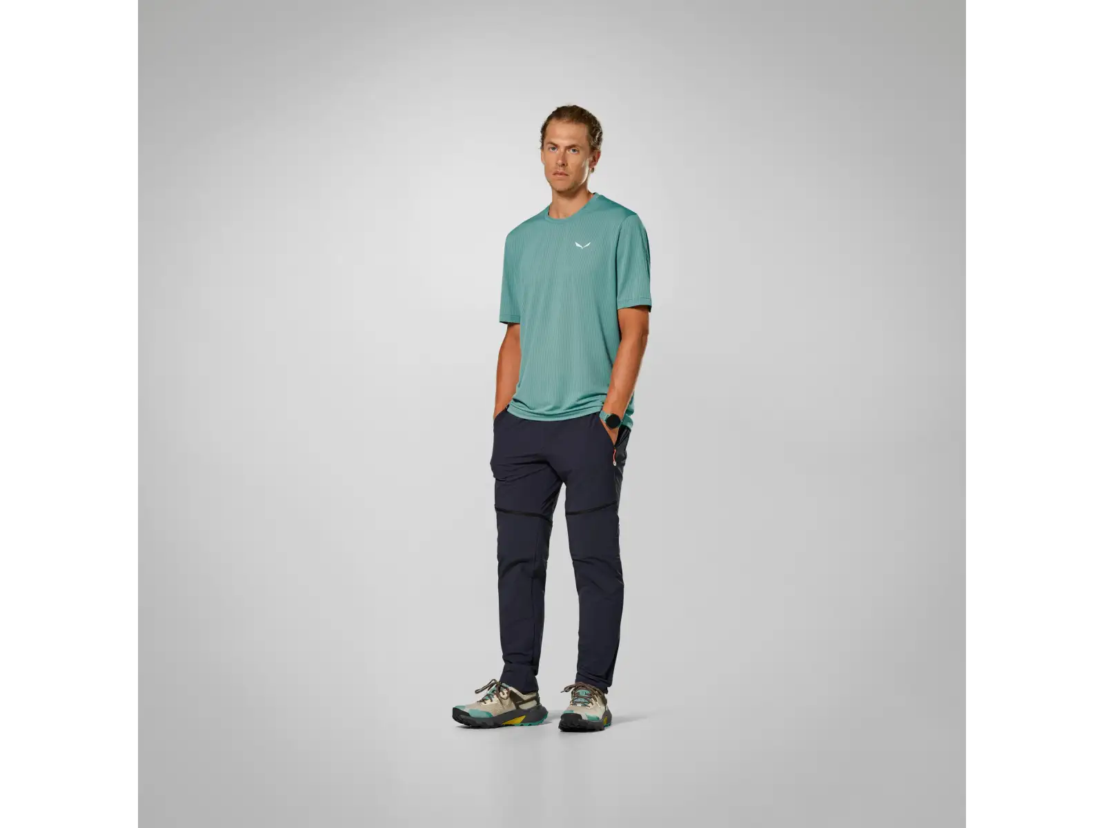 Salewa Pedroc Dry Light men's short sleeve T-shirt Willow