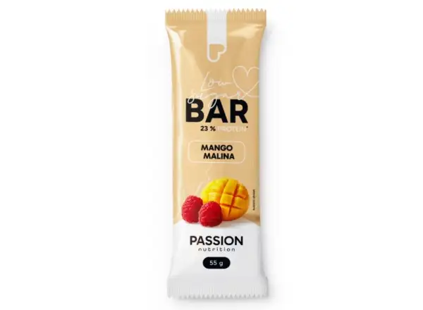 Passion Low sugar bar Mango & raspberries 55g