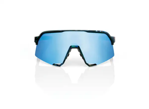 100% S3 HiPER Cycling Glasses Black Holographic/Blue Multilayer Mirror Lens