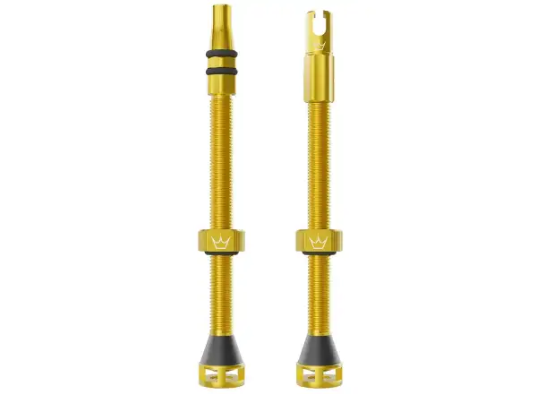 Peatys Holeshot Fast Flow tubeless valves 80 mm Gold