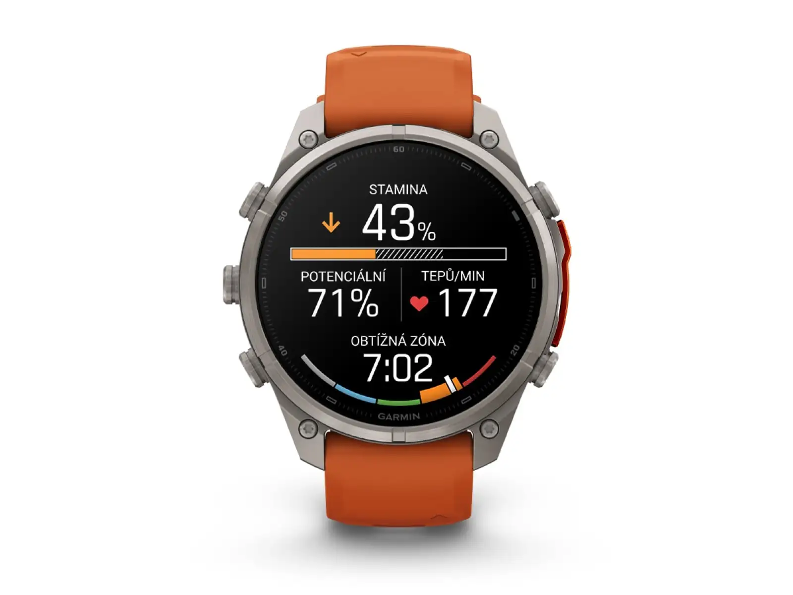 Garmin Fénix 9 Pro inReach 47 mm smart watch Titanium Autumn orange/Spark orange