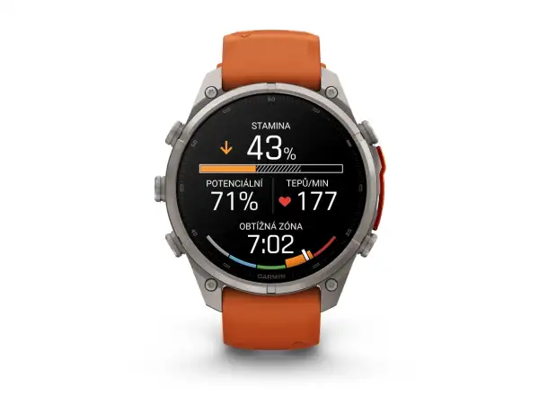 Garmin Fénix 9 Pro inReach 47 mm smart watch Titanium Autumn orange/Spark orange