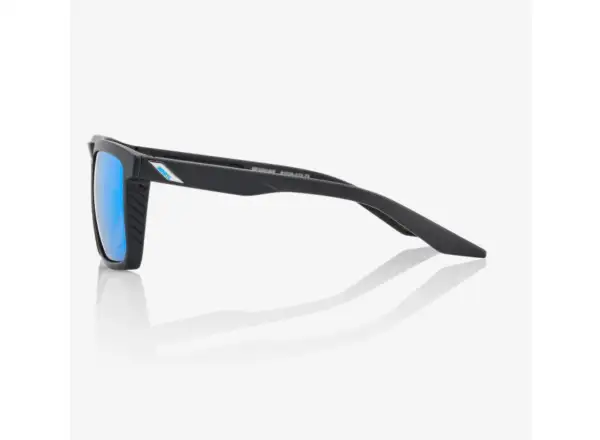 100% Renshaw Glasses Matte Black/HiPER Blue Multilayer Mirror Lens