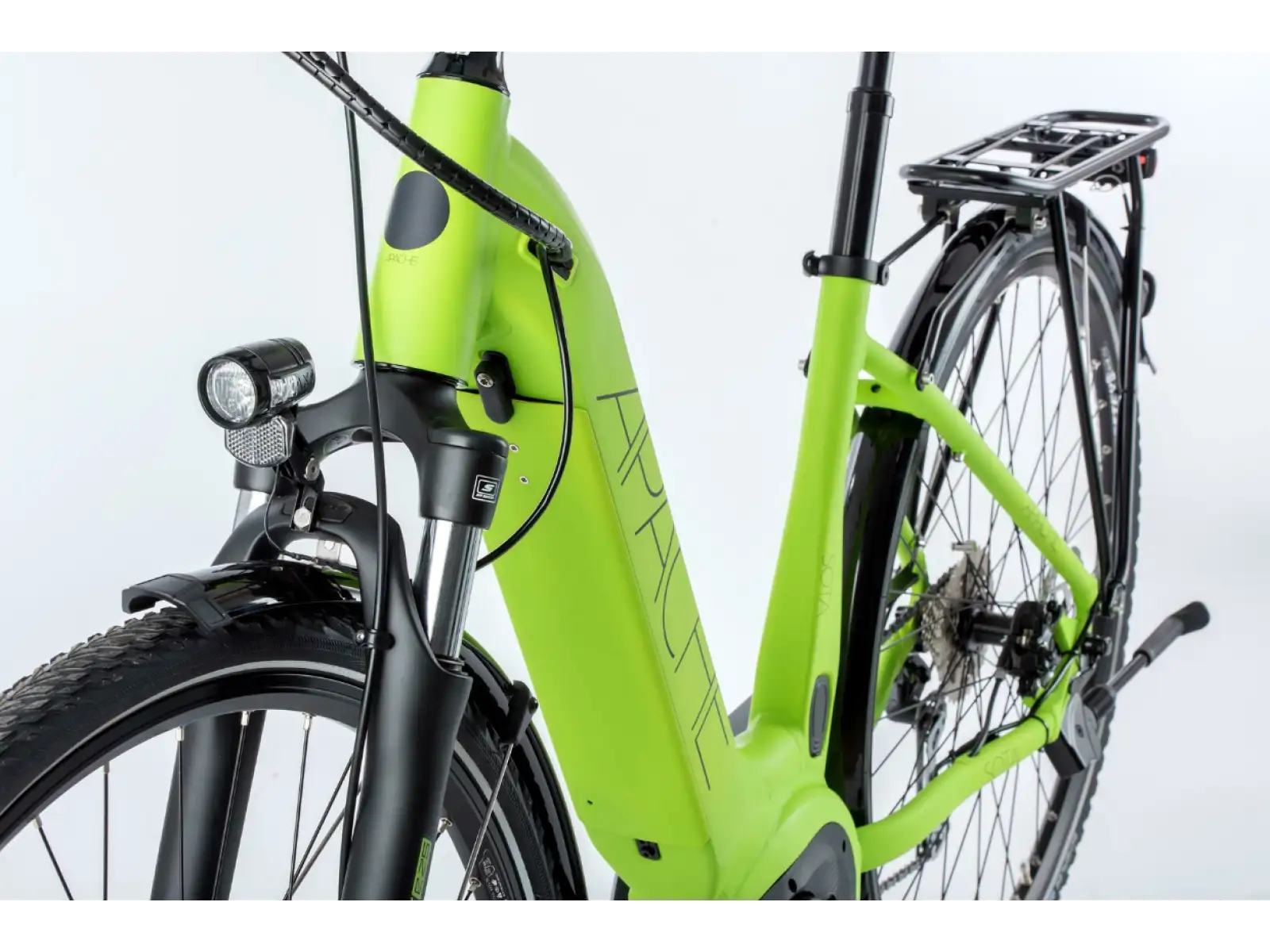 Apache Sota Bosch Active Plus 500 acid green low-step e-bike