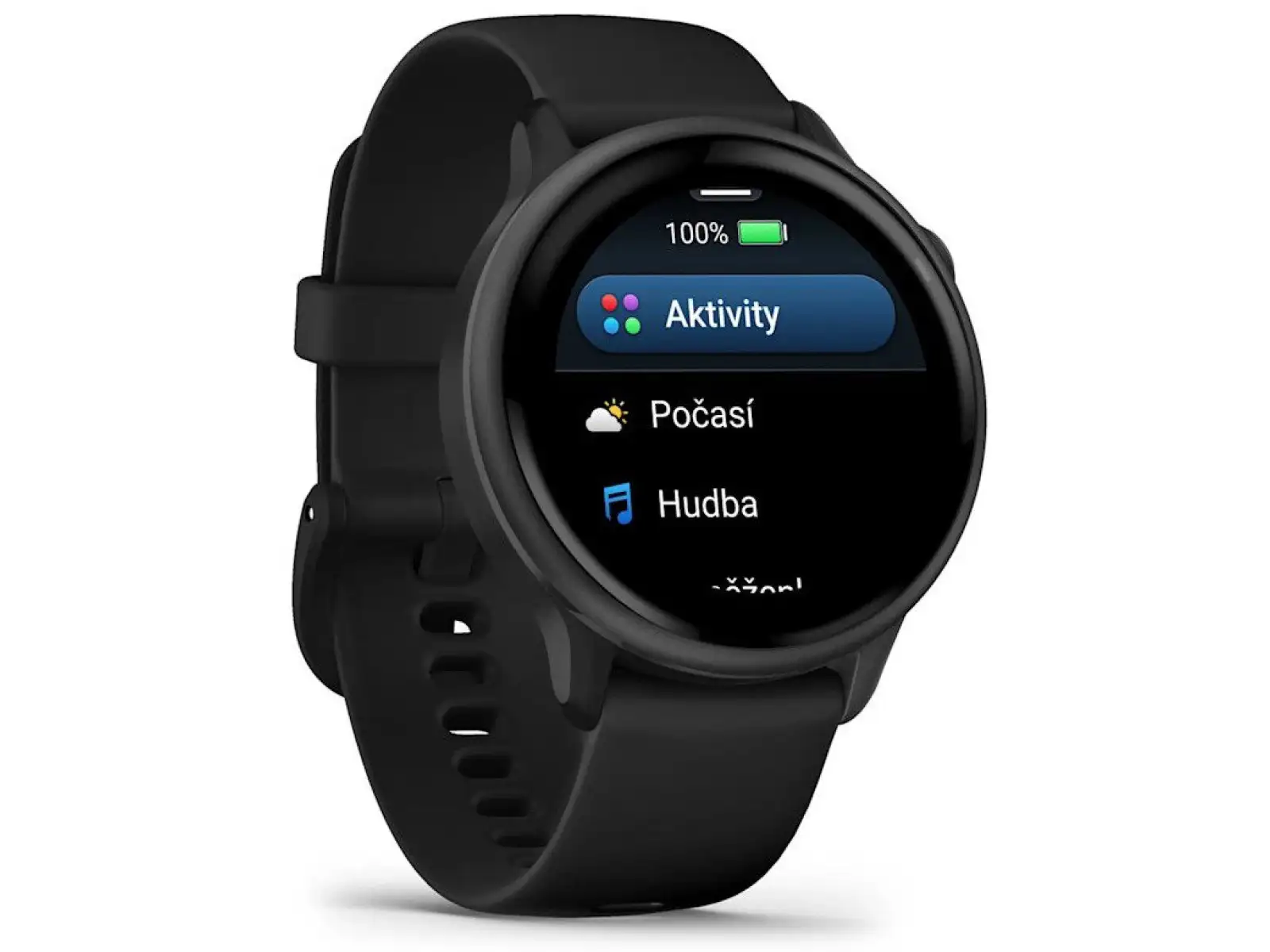Garmin vívoactive 6 smart watch Slate silicone strap Black