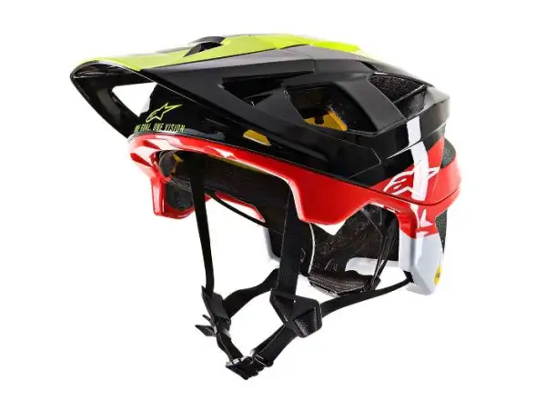 Alpinestars Vector Tech MIPS Pilot helmet black/yellow fluo/red glossy
