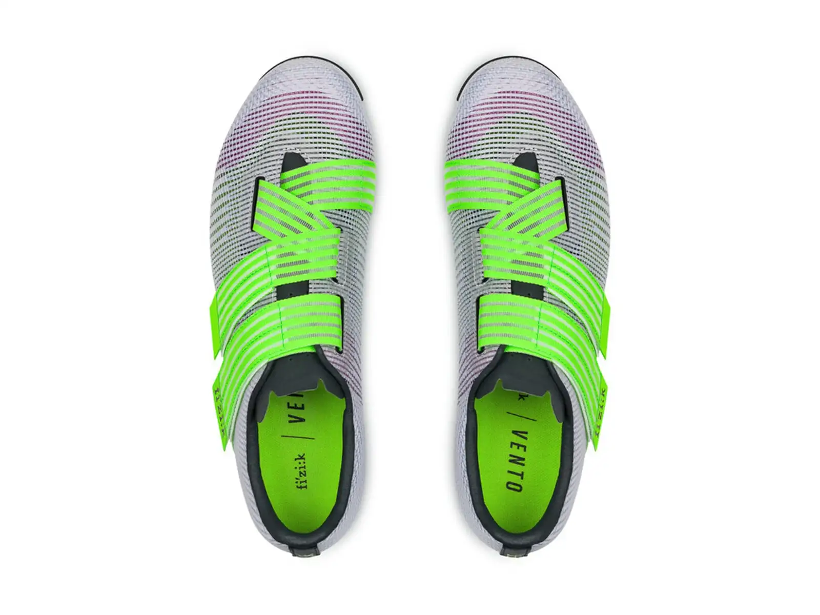 Fizik Vento Powerstrap Aeroweave road cycling shoes Light Violet/Neon Green