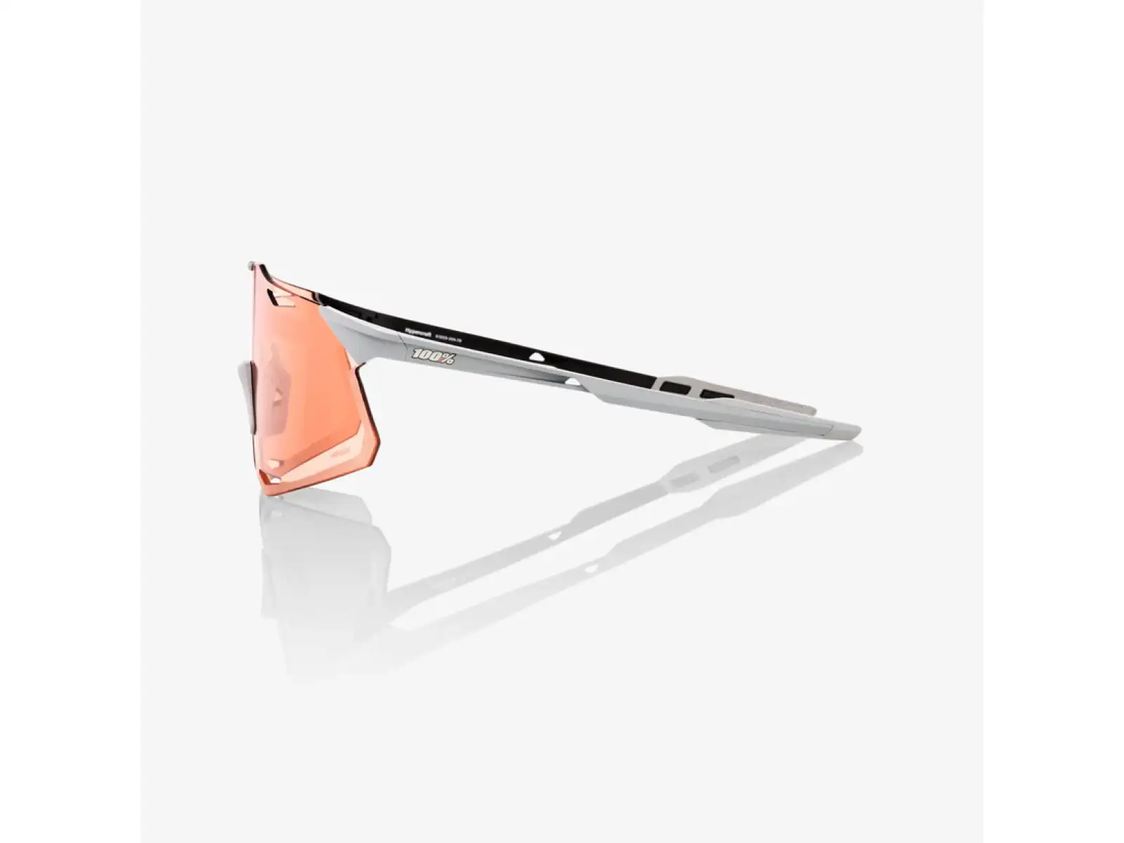 100% Hypercraft glasses Matte Stone Grey/HiPER Coral