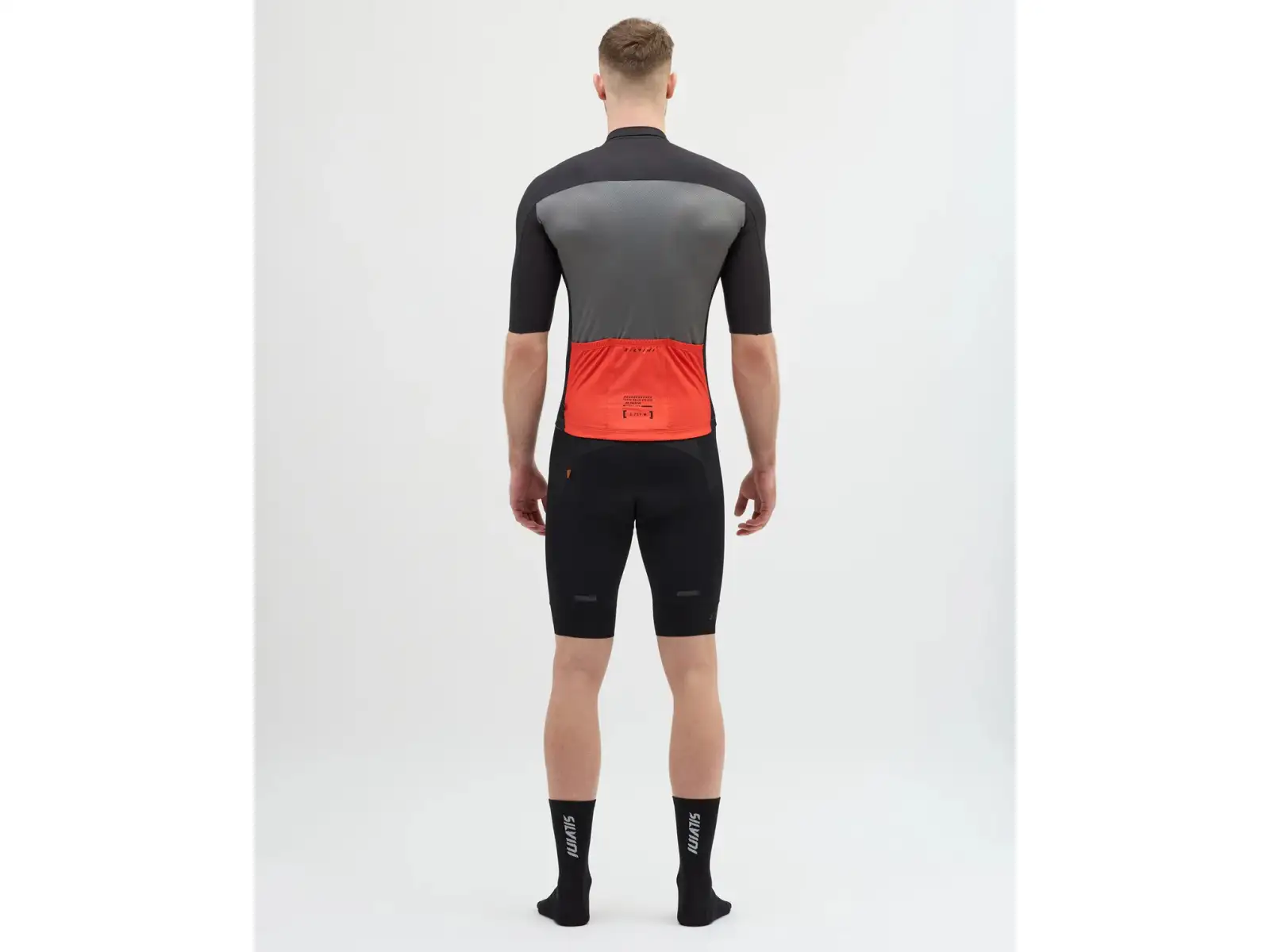 Silvini Stelvio men's jersey short sleeve Black/Ruby
