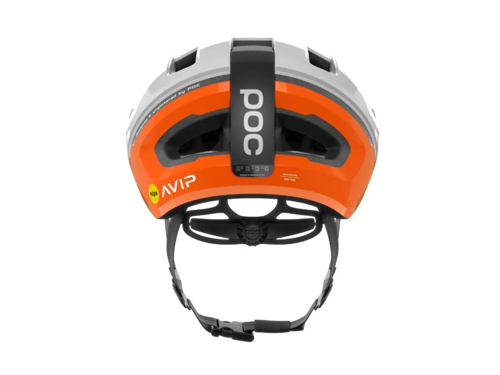 POC Omne Beacon MIPS cycling helmet Fluorescent Orange AVIP/Hydrogen White