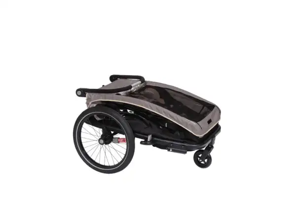 XLC DUOs BS-C10 child two-seater trailer 20" grey/beige/anthracite