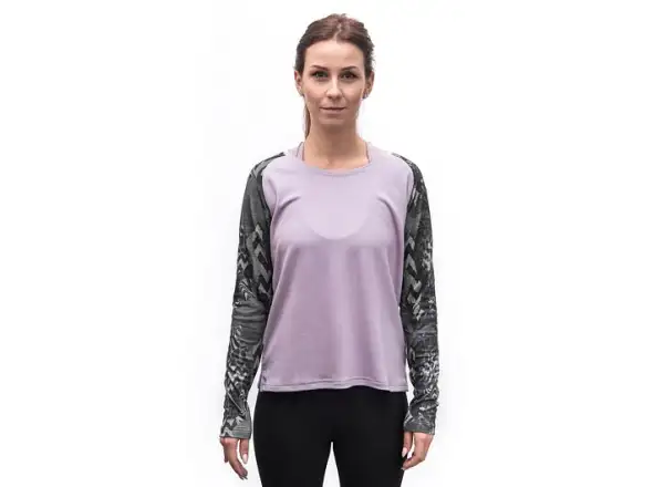Sensor Merino Blend Impress women's long sleeve shirt Mystic Violet/Zebra