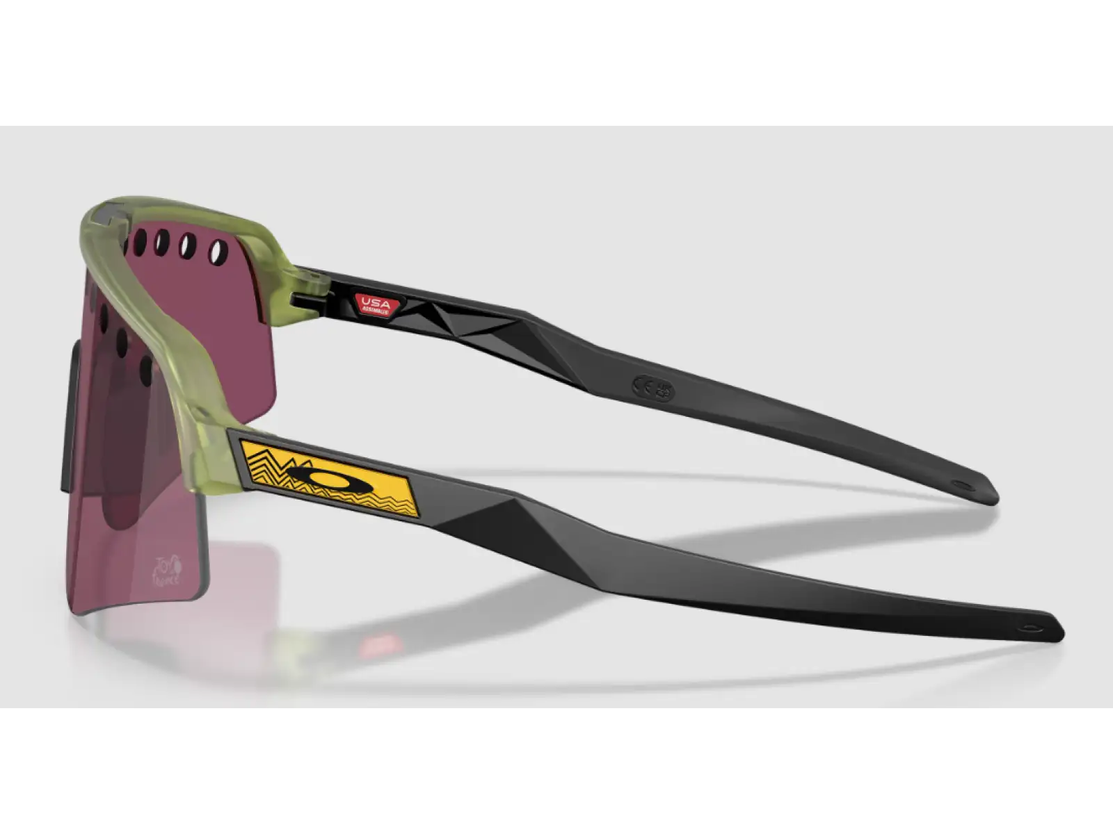 Oakley Sutro Lite Sweep glasses Tour De France Matte Transparent Fern/Prizm Road Black