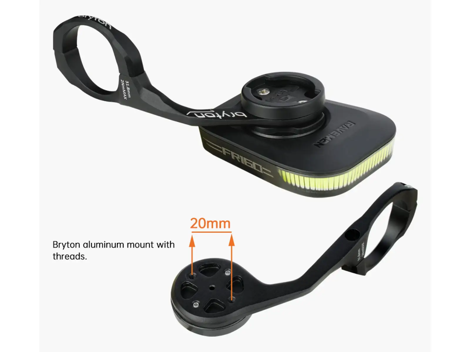Ravemen bottom mount for FR series lights (Garmin)