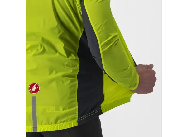 Castelli Squadra Stretch men's jacket Electric Lime/Dark Grey