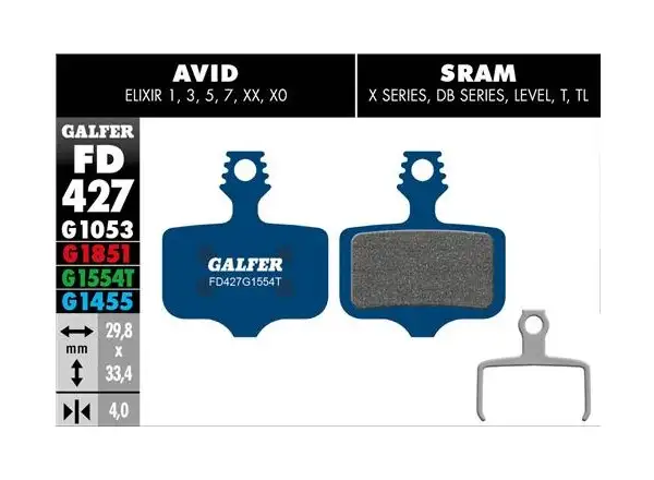 Galfer FD427 Road G1455 brake pads for Avid/Sram