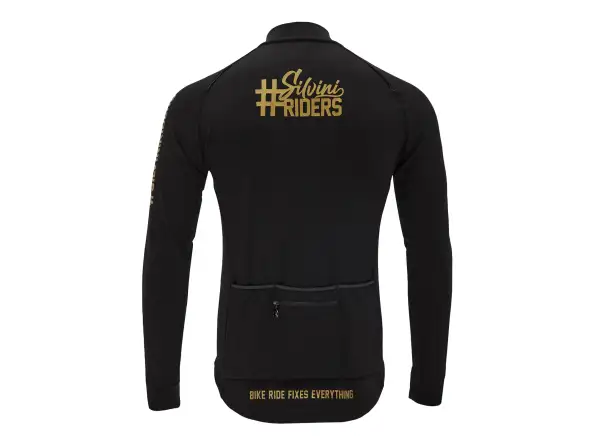Silvini Leverono men's jersey long sleeve Black/Gold