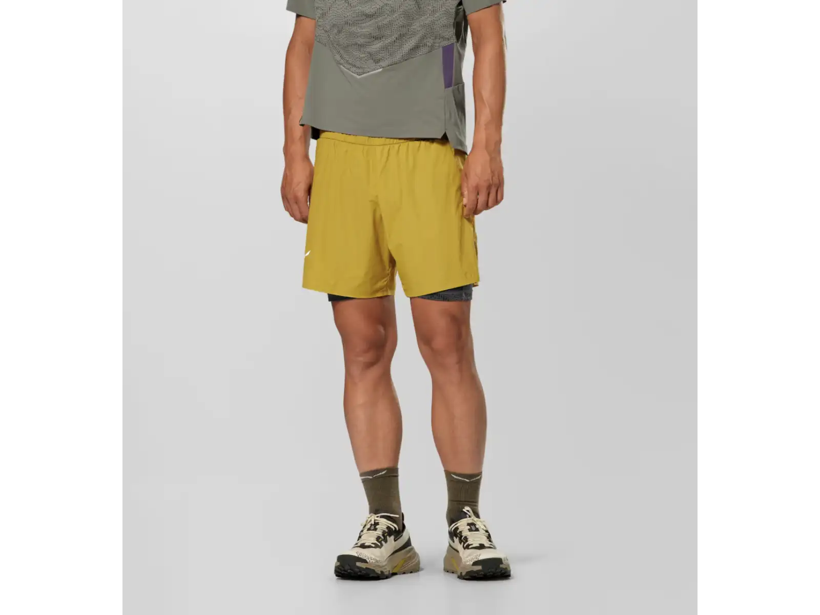Salewa Pedroc Durastretch 2in1 men's shorts Olive Oil
