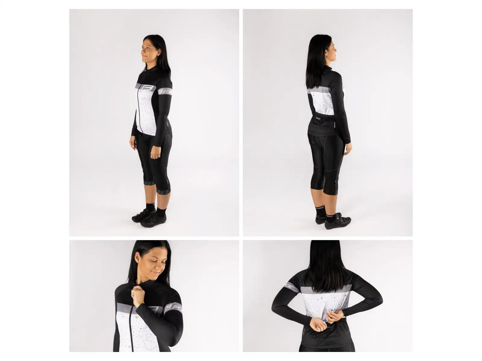 Force Spray Lady jersey long sleeve white/black