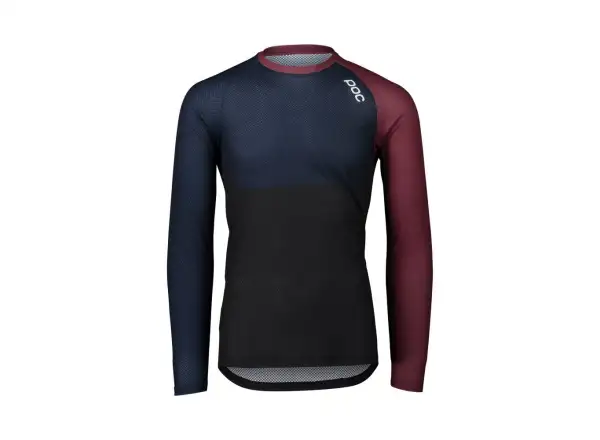 POC Pure men's MTB jersey long sleeve Propylene Red/Turmaline Navy/Uranium Black