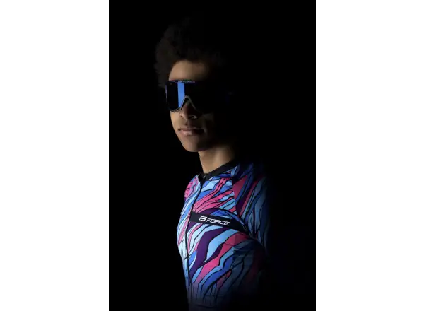 Force Life men's jersey short sleeve black/blue/pink