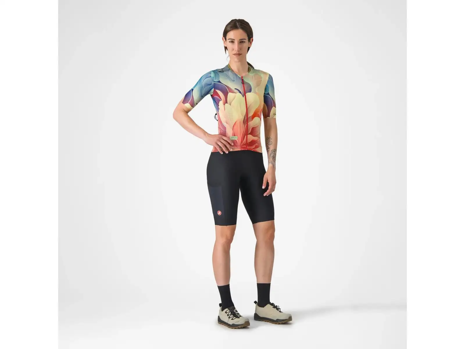 Castelli Unlimited Pro women's jersey short sleeve Multicolor Green