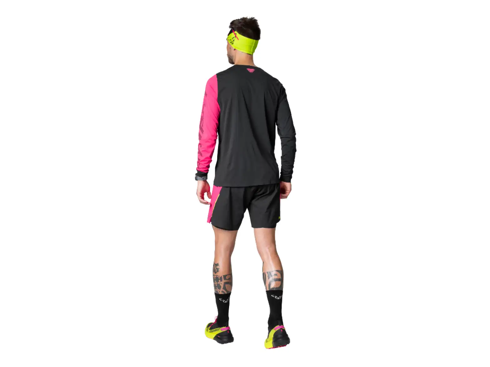 Dynafit DNA Ultra 2in1 men's running shorts Pink Glo