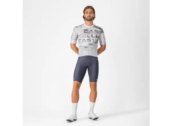 Castelli Stratus Logo men's jersey short sleeve White/Smoky Gray