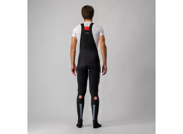 Casteli Sorpasso men's bib tights Black/Silver Reflex