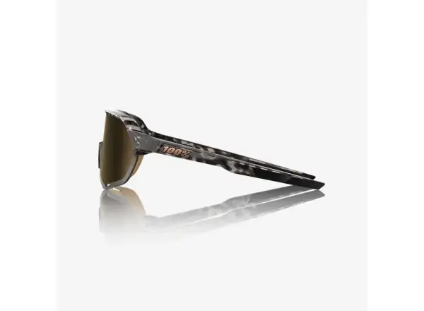 100% S2 sunglasses Gloss Black Havana/Soft Gold Mirror