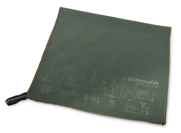 Pinguin towel S map grey