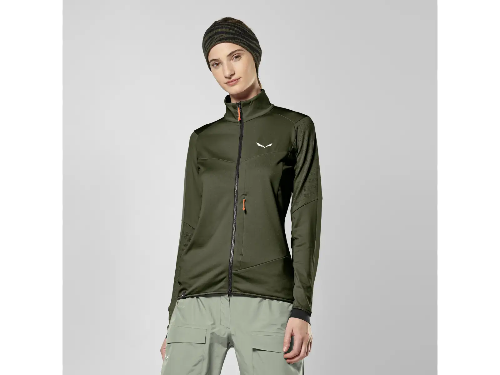 Salewa Sella Crevasse women's sweatshirt Dark Olive