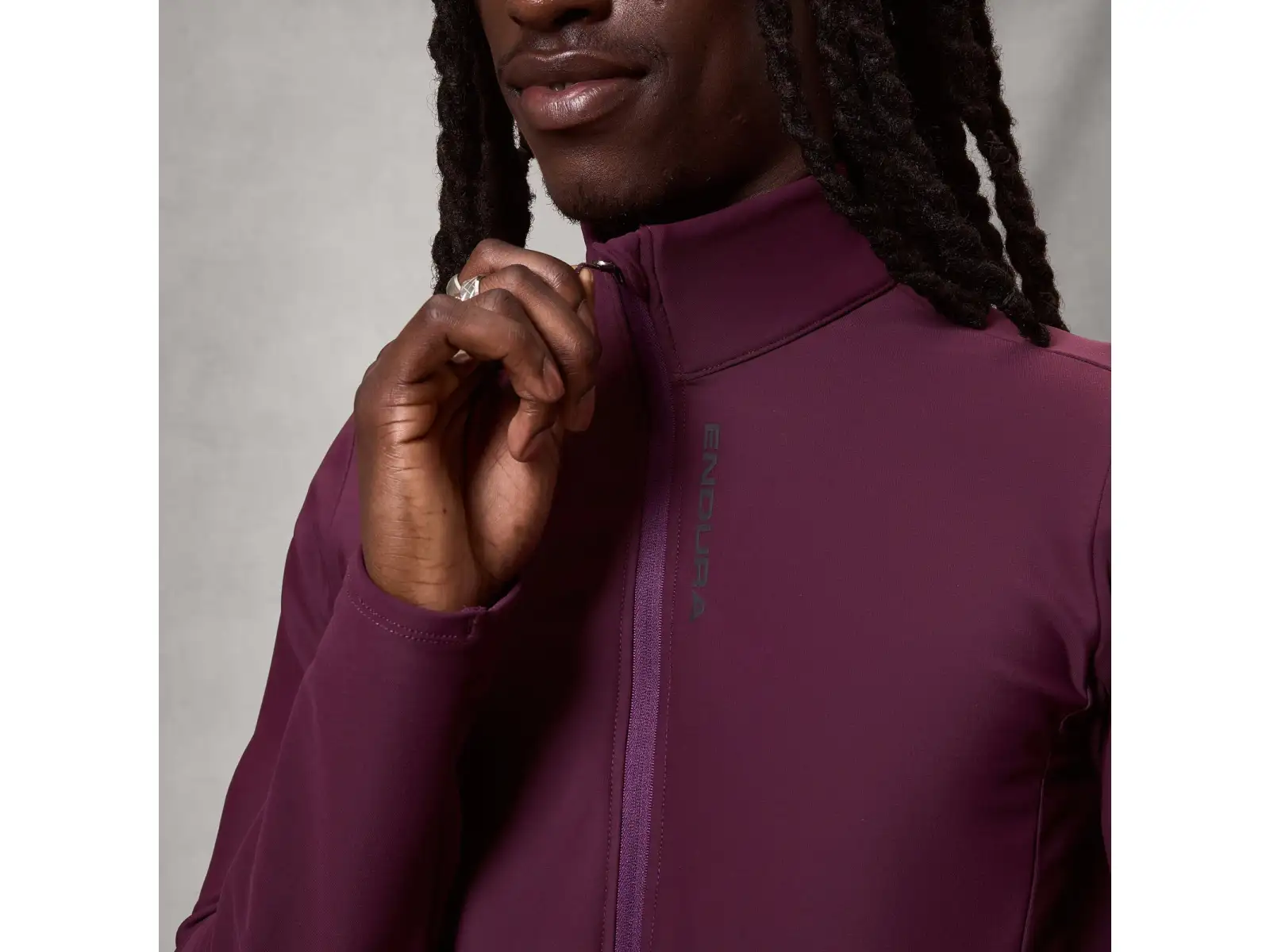 Endura Loop Ride men's jersey long sleeve Black Cherry