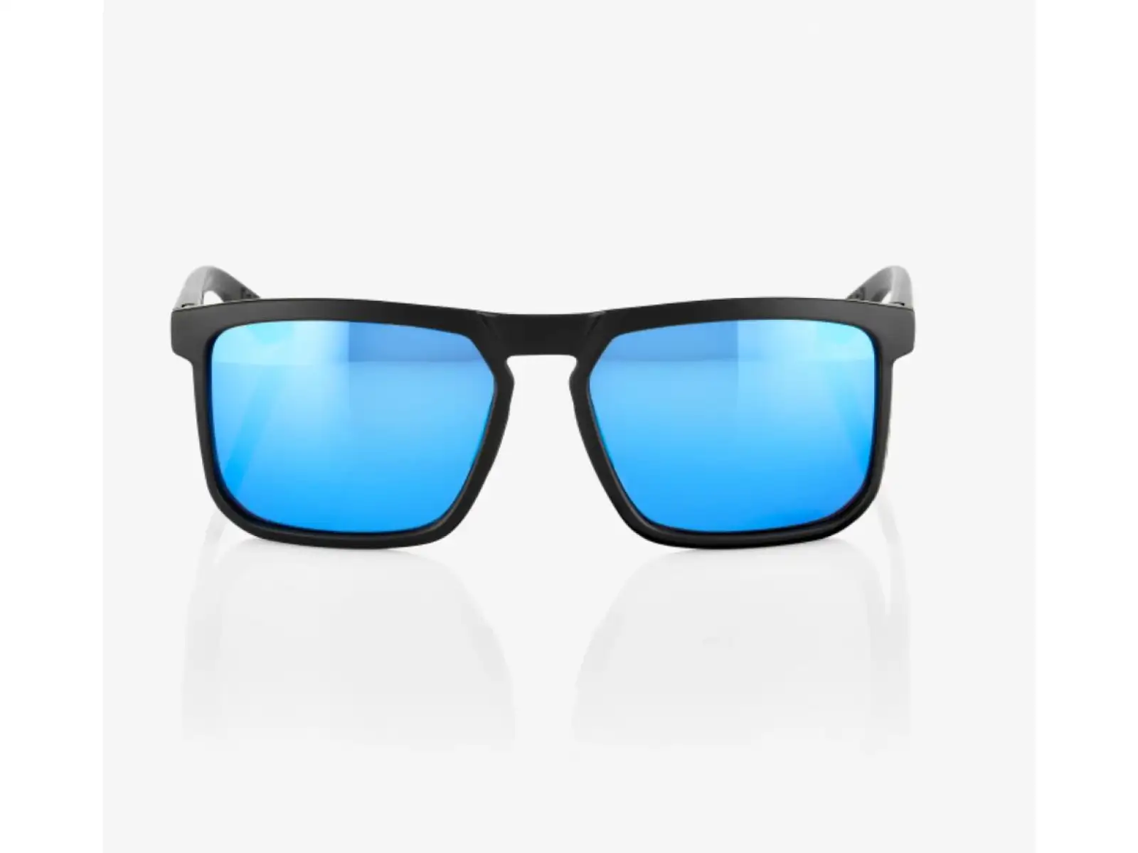 100% Renshaw Glasses Matte Black/HiPER Blue Multilayer Mirror Lens